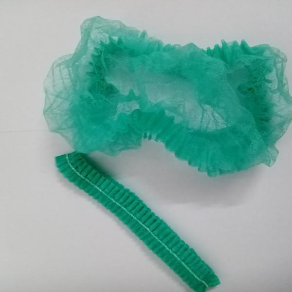 Elastic PP Non woven Clip Cap for Food Industry / Laboratory / Cleanroom