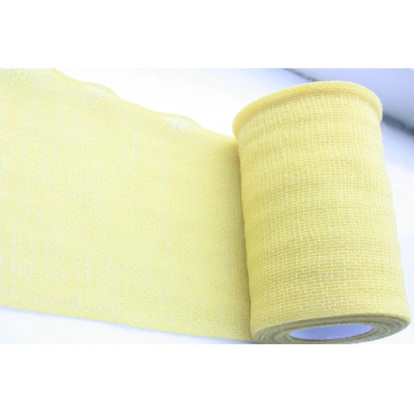 Vendaje auto-adhesivo respirable cohesivo amarillo flexible el elástico PBT