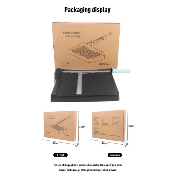 12 дюймовая доска для резки бумаги А4 Гильотиновая бумажная резка с защитой от безопасности