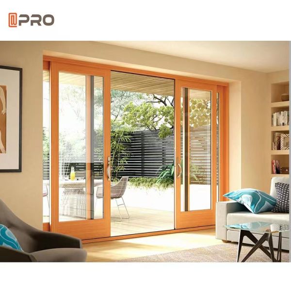 Custom Aluminium Double Glass Sliding Door Windproof Waterproof