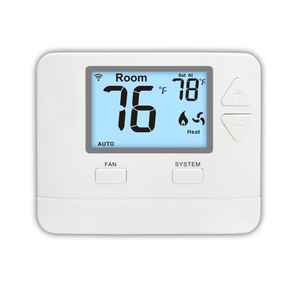 Termostato de pared no programable con control de alta temperatura e interfaz de usuario con botones