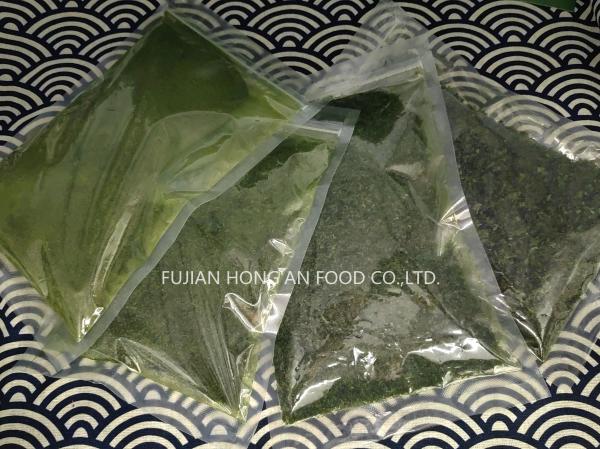 Green Color Dried Sea Lettuce Flakes Natural Drying Method For Asian Cuisine