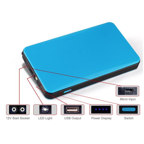 Стартер скачки автомобиля стартера скачки заряжателя батареи 8000mAh банка силы автомобиля аварийный портативный мини