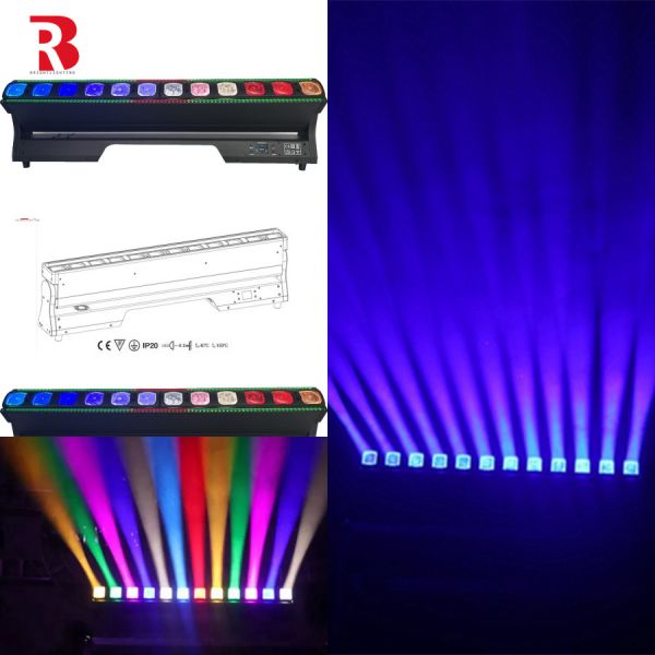 RGBW 4in1 12*40W DMX ピクセルバービーム ズーム ウォールウォッシュ LED 動くヘッドライト
