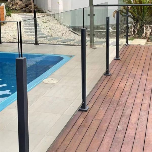 304 316 Stainless Steel Balustrade Posts Glass Railing Posts Balcony Tempered Glass Balcony Posts