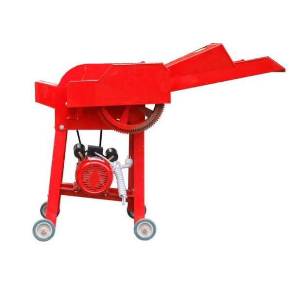 Red Livestock Farming Equipment , Steel Material Small Chaff Cutter Machine