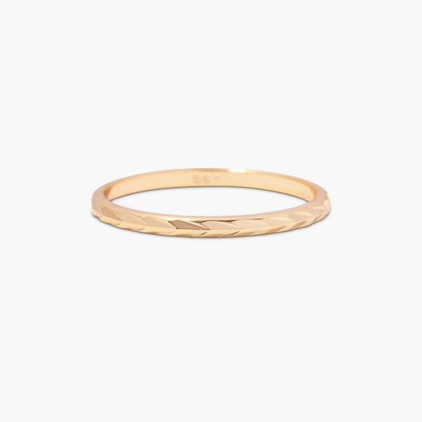 18K 316L Copper Finger Ring Extra Thin Shay Diamond Ring