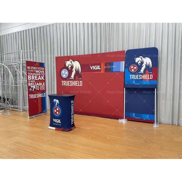 Tension Fabric Trade Show Booth Aluminum Frame Fabric Display Booth