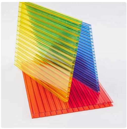 Twin Wall Superior Strength Hail Resistance Rigid Clear Roof Panel Outdoor Hollow Polycarbonate Sheet
