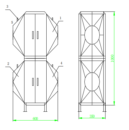 Gas Gas Heat Pipe Heat Exchanger 1000Nm³/H Waste Heat Recovery