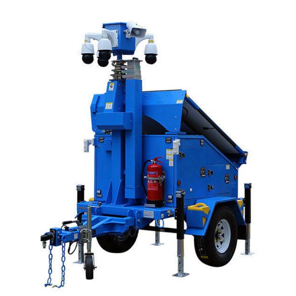 Solar Surveillance Tower Internet Connectivity Solar Powered Generator Trailer Mounted Lighting Tower