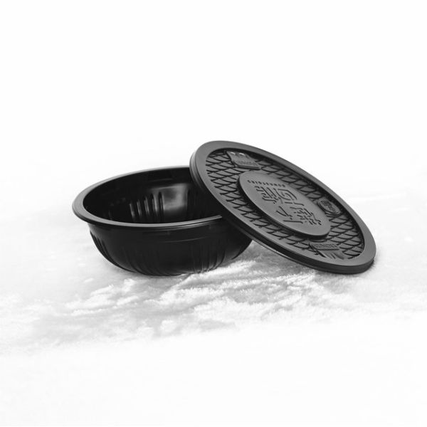 980Ml PP Disposable Plastic Bowl 32 Oz Plastic Bowls With Lids Instant Noodle Bowls