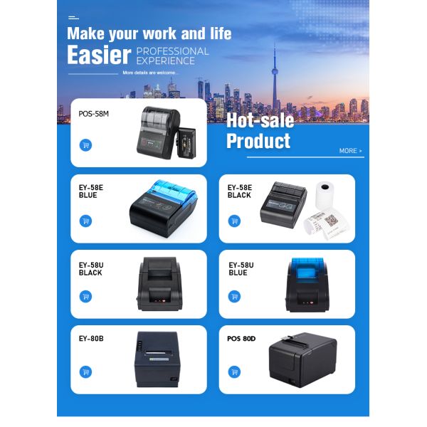 58mm Thermal Receipt Printer and Wireless Scanner Built-in in Model Q8 Android 8.1 POS