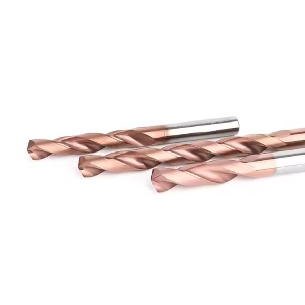 HRC55 Carbide Drill Bits Straight Shank Tungsten Drill Bits External Cooling Twist Drill Bits for Alloy Steel