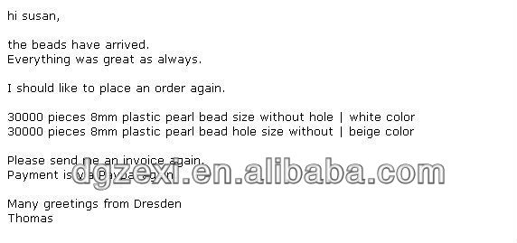 Teardrop Abs Plastic Loose Faux Pearl Bead for Decorating in Bulk