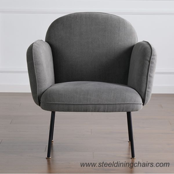 840mm 890mm Woolen Fabric Upholstered Restaurant Chairs For Coffee Shop