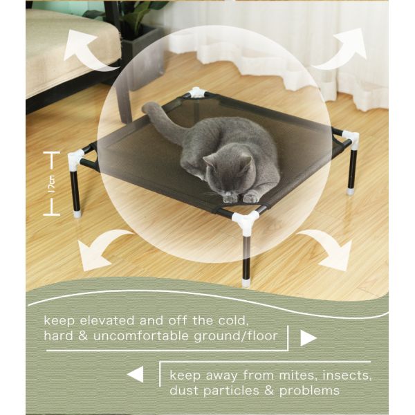 Washable Square Pet Beds with Metal Frame and Heavy Denier 3D Mesh Various Colors