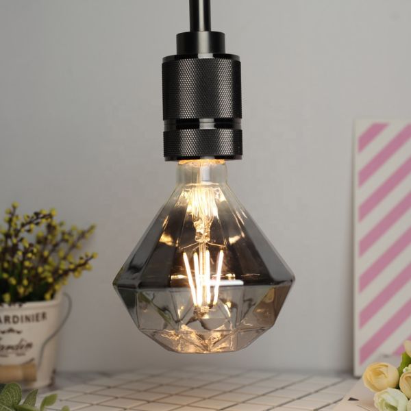 Smoky Diamond Edison Filament Bulbs Warm White Led Edison Bulb E27 Dimmable