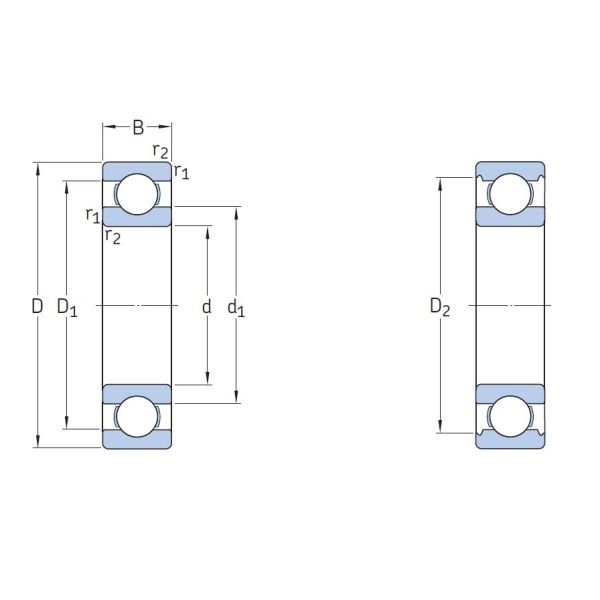 6336M/C3VL2071 180*380*75mm Insulated Insocoat bearings for Electric motors