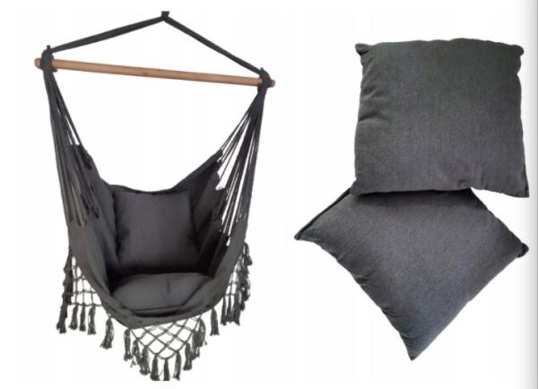 Single Canvas 100KG Hammock Swing Chair Indoor Wooden Bar Camping