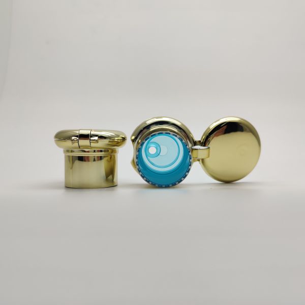 30.4mm Height 24/415 Plastic Flip Top Cap Electroplating Crown Shape