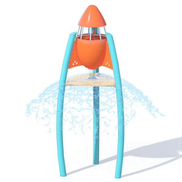   Fiberglass 304 Stainless Steel Tip Bucket Water Play Feature  Aqua Water Park Accessories Commercial Splash Pads