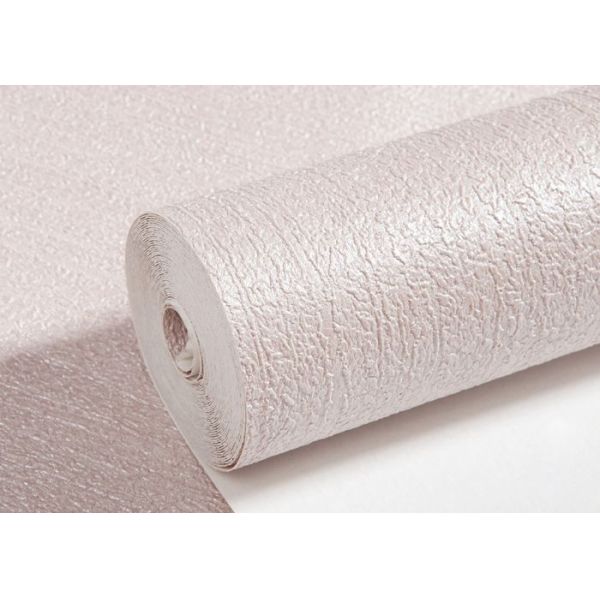 Light Pink Embossed Vinyl Wallpaper Waterproof Solid Pattern Vivid 3D Effect