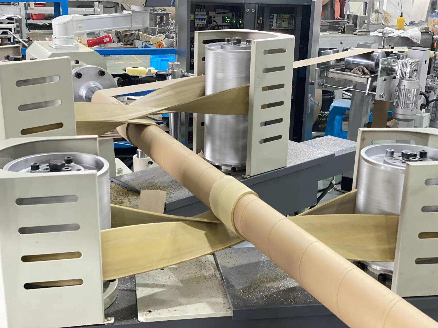 High Output CE Certified Paper Tube Core Winding Machine with PLC Control System