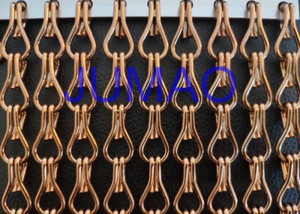 Magic Strong Aluminium Chain Screen , Ceiling Drape Coloured Aluminium Chain