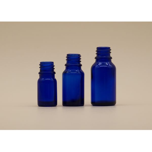 Free Samples Blue Color Essential Oil Glass Bottles With Bamboo Dropper