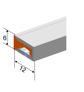 Силикон 4200k качества еды света рождества СИД IK04 12V 140LEDs/m на открытом воздухе