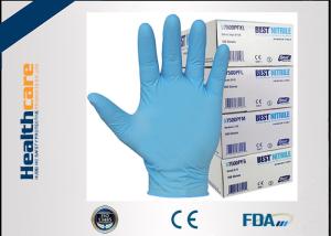 O exame de 9 luvas protetoras de mil. 6 Mil Blue Nitrile Exam Disposable
