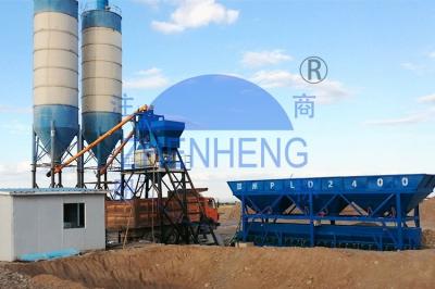 Tipo de grupo HZS75 planta quente da mistura, planta de tratamento por lotes concreta da mistura pronta