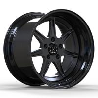 la grande lèvre de l'étape 20inch forgée 2 par morceaux borde le lustre Matte Black For Porsche Cayman de roues
