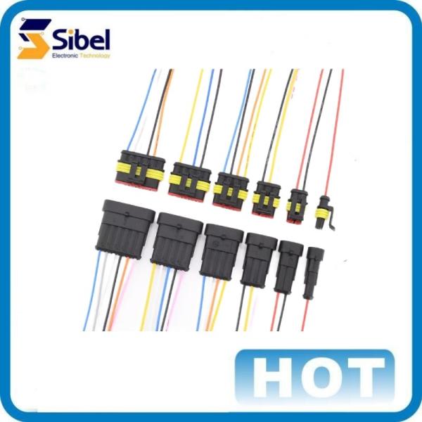 Customized Waterproof auto wiring harness connector cable 1 2 3 4 5 6 way DJ7021-1.5 AMP 1.5 series wire harness