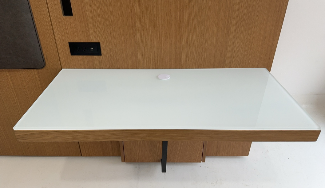 King Headboard With Two Attached Nightstands