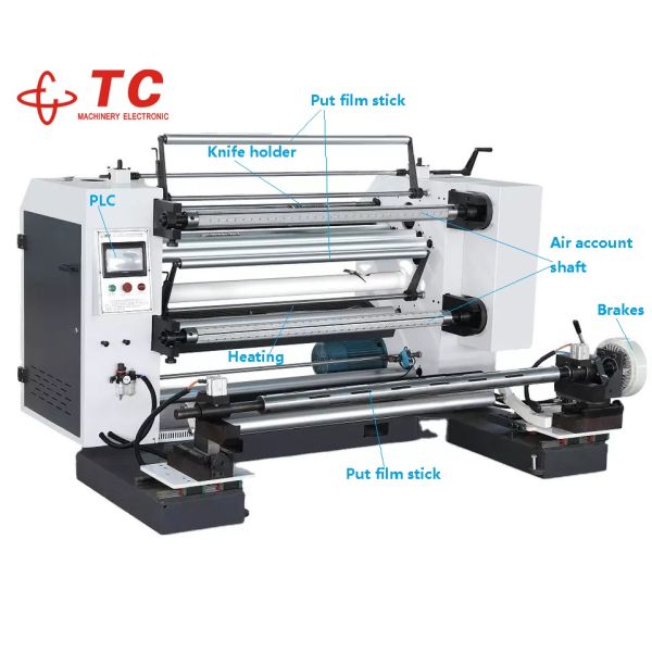 TC Factory Price Laminated Paper Plastic Film Slitting and Rewinding Machine Pe Film Slitting Machine