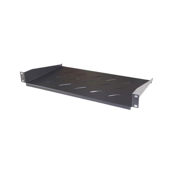 Thickness 1.2 Black 2U SHELF 19 inch Server Rack Fixed Shelf with Mount Ears Vented Tray