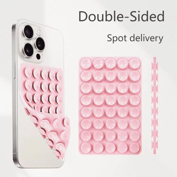 Portable 24 Sucker Silicone Mobile Phone Holder Soft Selfie Case Anti-Shock 2.5D Radian Simple Operation Hot Adhesive Paper Film