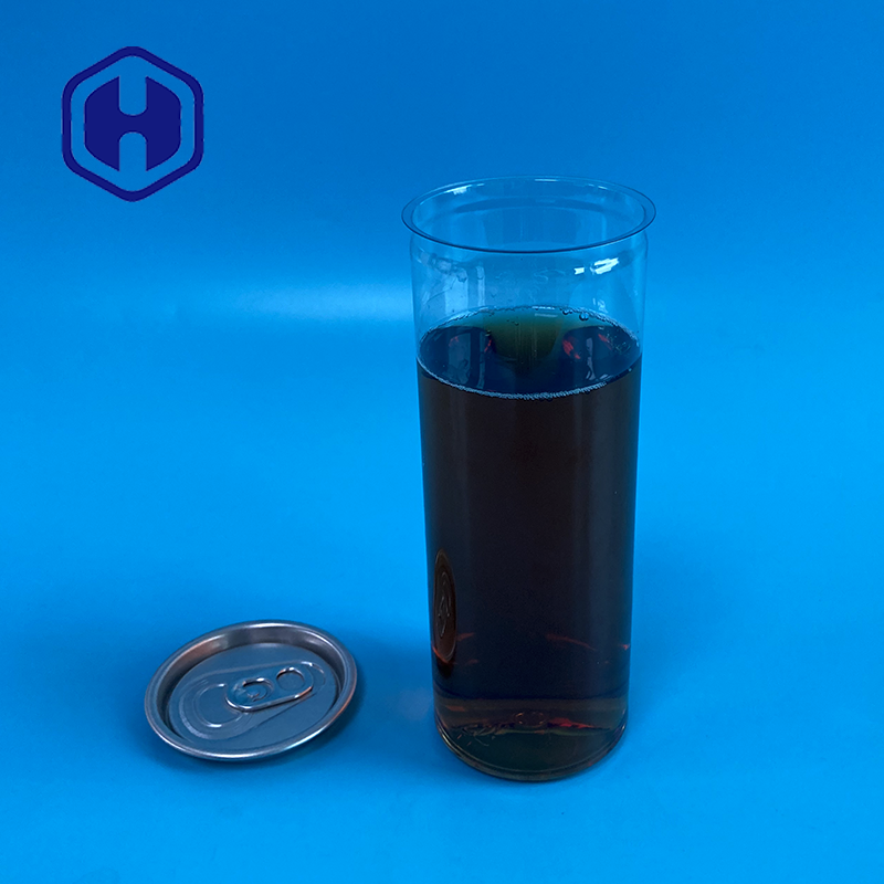 Замороженный холодный напиток пластмассы шоколада кофе может 310ml освободить прямое бортовое плоское дно