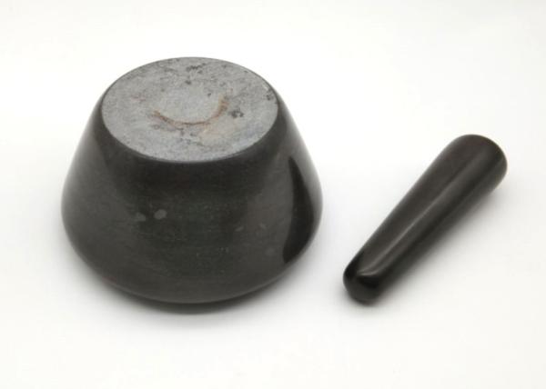 Conjunto de almofariz e pilão de pedra de mármore redonda de 15 cm ferramenta moedor de cozinha