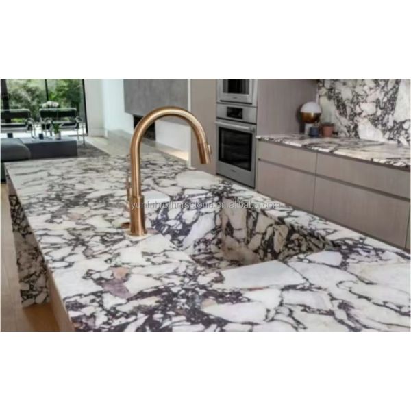 Natural Italian Calacatta Viola Marble Slabs for Modern Kitchen Countertop and Indoor Wall