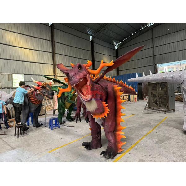 Theme Park Exhibitions Realistic Animatronic Dragon Costume 12 Months Warranty