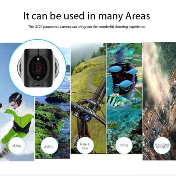 Sports Hd Dv Waterproof Action Camera , 360 VR Extreme Sports Camera Hand Held Tripod