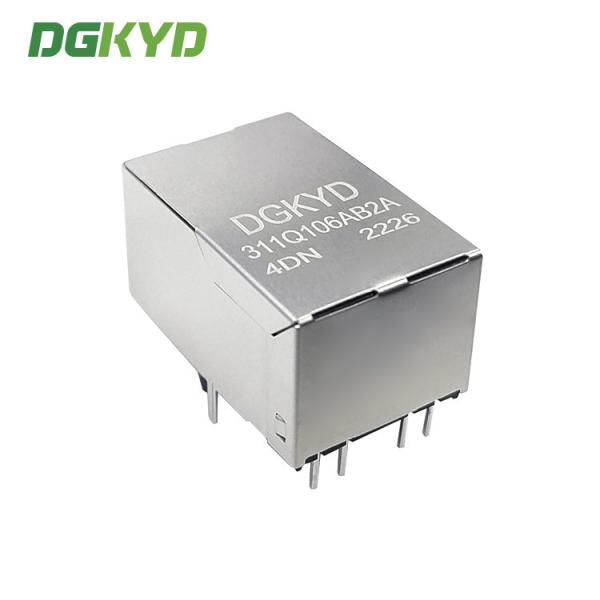ÉTIQUETTE d'interface réseau de DGKYD311Q106AB2A4DN RJ45 VERS LE HAUT de bouclier lumineux par interface modulaire de carte PCB de Jack Single Port