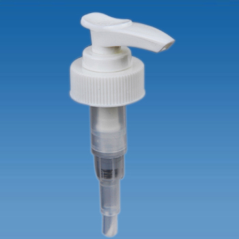 Белая пластиковая замена насоса лосьона бутылки шампуня с ребристой шеей UKCM-02A-B1