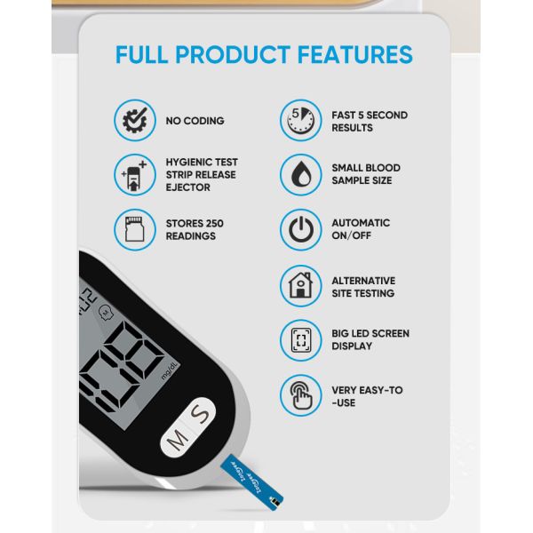 Портативный код свободное цифров Glucometer с набором небольшого метра содержания глюкозы в крови монитора уровня сахара в крови крови тома умного полным