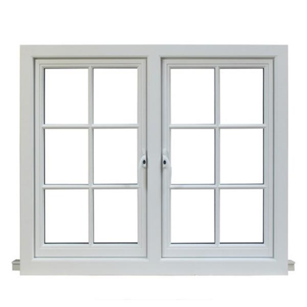EPDM Double Sealing System Casement Windows With Blinds Plastic Window Frame White
