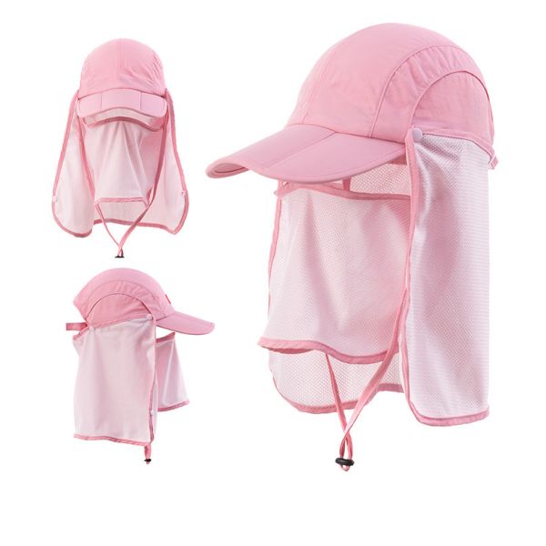 Custom Fishing Cap Removable Face Neck Flap Boonie Bucket Fishing Hat With String