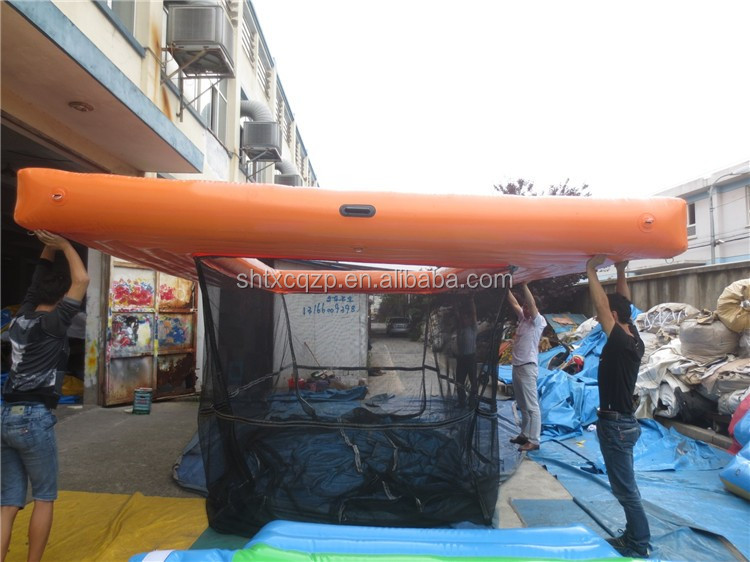 Hot Sale High Quality Outdoor Inflatable Floating Water Park Swimming Pool with Net/floating Swimming Pool for Sale
